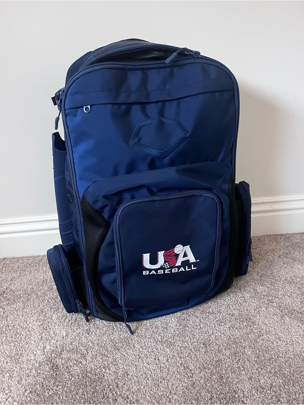 USA Baseball EvoShield Navy Gear Backpack
